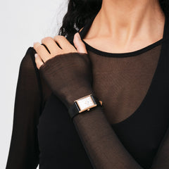 Daniel Wellington Bound Black Crocodile Rose Gold