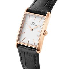 Daniel Wellington Bound Black Crocodile Rose Gold